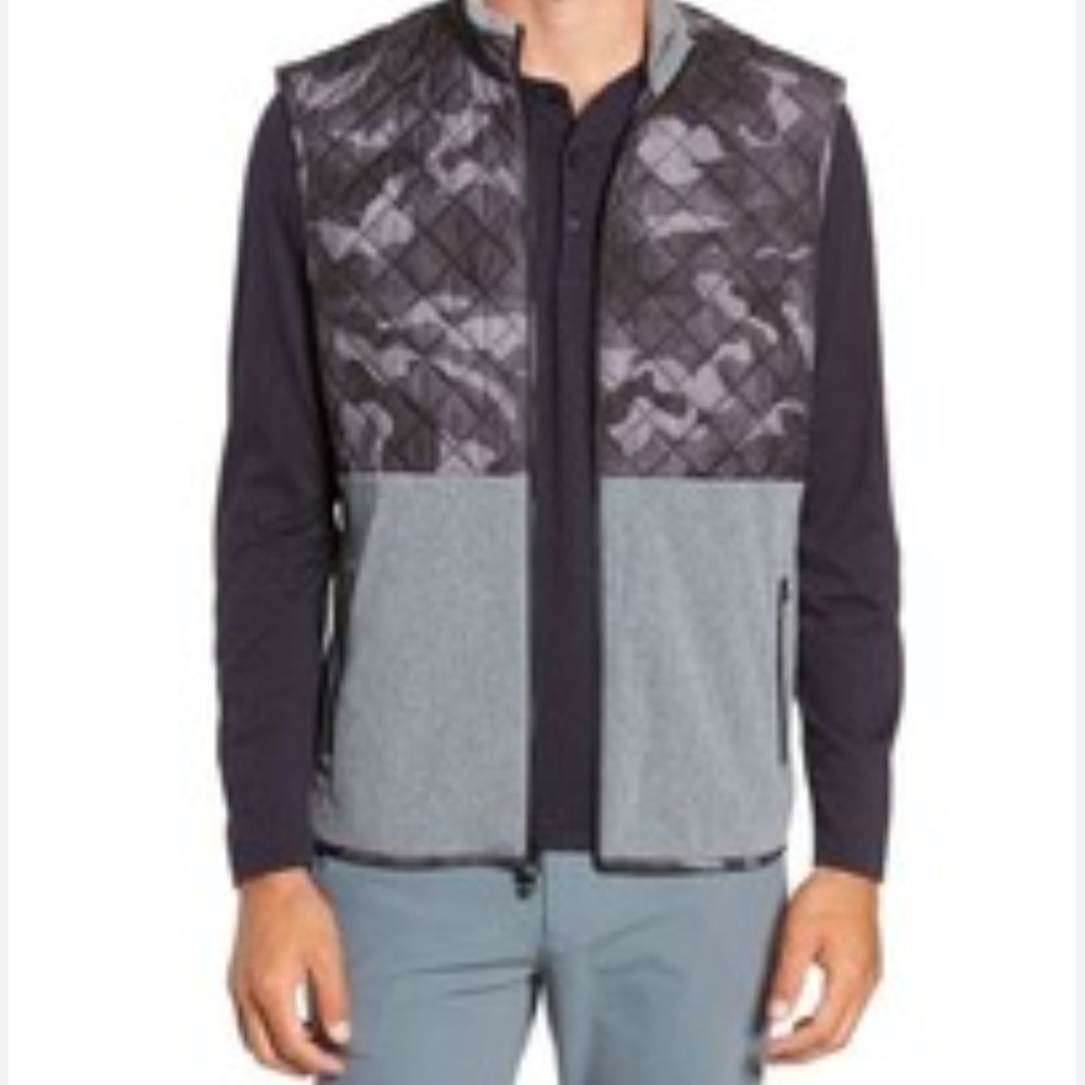 Greyson Black and Gray Quilted Vest Lightweight Design